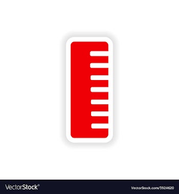 Icon sticker realistic design on paper comb vector image