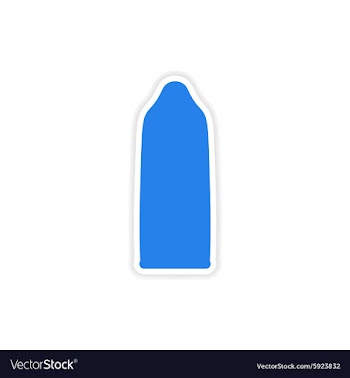 Icon sticker realistic design on paper condom vector image
