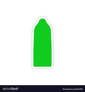 Icon sticker realistic design on paper condom vector image