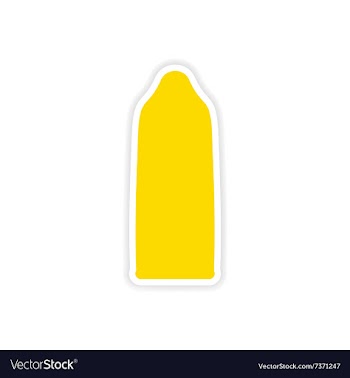 Icon sticker realistic design on paper condom vector image