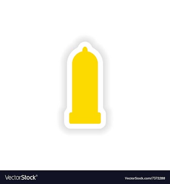 Icon sticker realistic design on paper condom vector image