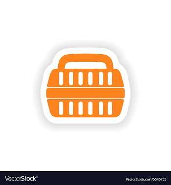 Icon sticker realistic design on paper container vector image
