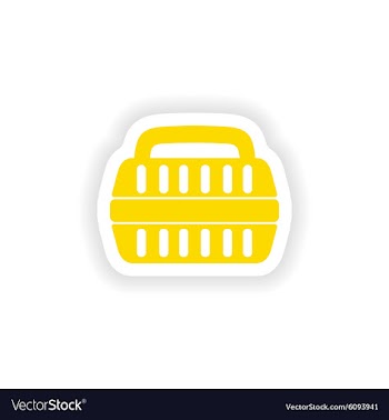 Icon sticker realistic design on paper container vector image