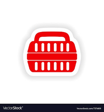 Icon sticker realistic design on paper container vector image