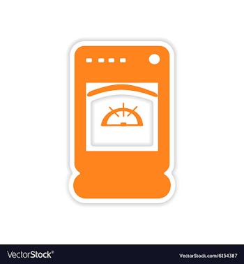 Icon sticker realistic design on paper cooker vector image