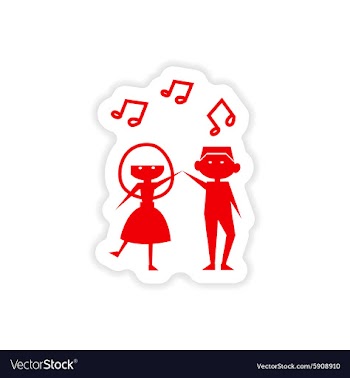 Icon sticker realistic design on paper couple vector image