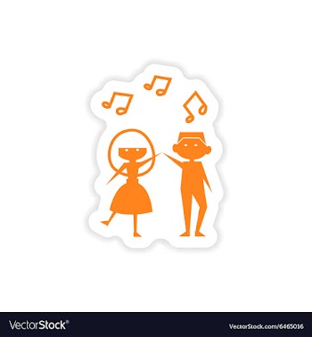 Icon sticker realistic design on paper couple vector image