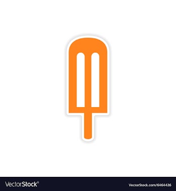 Icon sticker realistic design on paper cream icing vector image