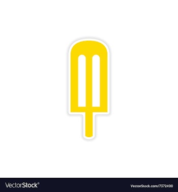 Icon sticker realistic design on paper cream icing vector image