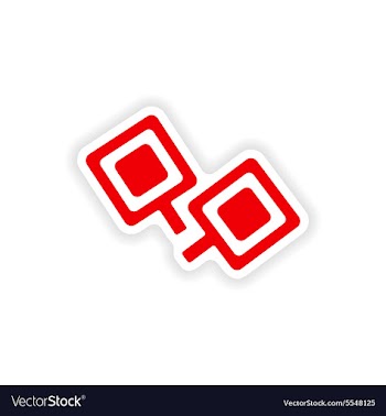 Icon sticker realistic design on paper cufflinks vector image