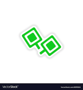 Icon sticker realistic design on paper cufflinks vector image