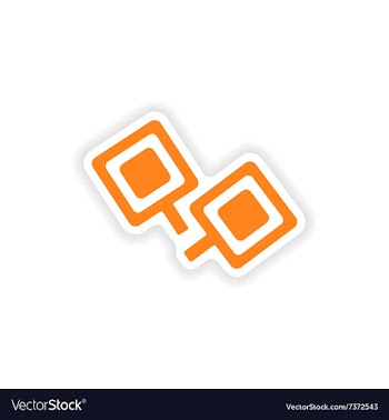 Icon sticker realistic design on paper cufflinks vector image