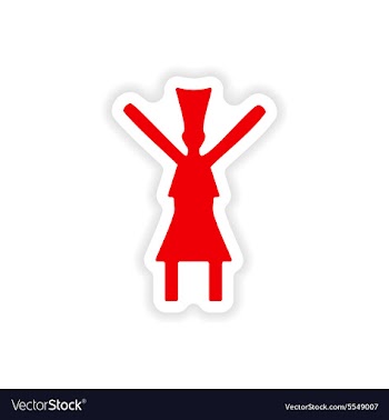 Icon sticker realistic design on paper dance vector image