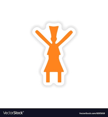 Icon sticker realistic design on paper dance vector image