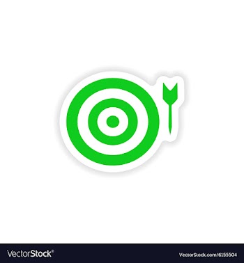Icon sticker realistic design on paper darts vector image