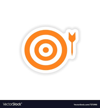 Icon sticker realistic design on paper darts vector image