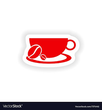 Icon sticker realistic design on paper demitasse vector image
