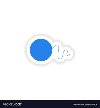 Icon sticker realistic design on paper dental vector image