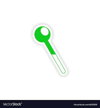 Icon sticker realistic design on paper dental vector image