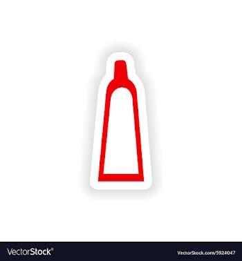 Icon sticker realistic design on paper dentifrice vector image