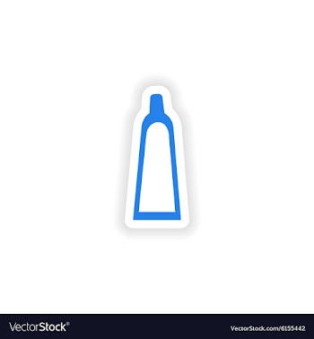 Icon sticker realistic design on paper dentifrice vector image