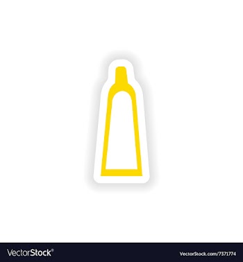 Icon sticker realistic design on paper dentifrice vector image