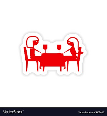 Icon sticker realistic design on paper dinner vector image