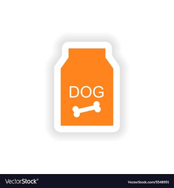 Icon sticker realistic design on paper dog food vector image