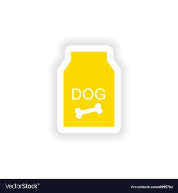 Icon sticker realistic design on paper dog food vector image