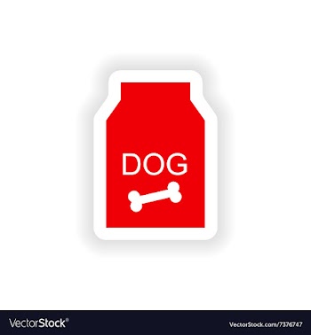 Icon sticker realistic design on paper dog food vector image