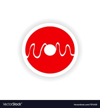 Icon sticker realistic design on paper donut vector image