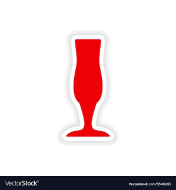 Icon sticker realistic design on paper drinks vector image
