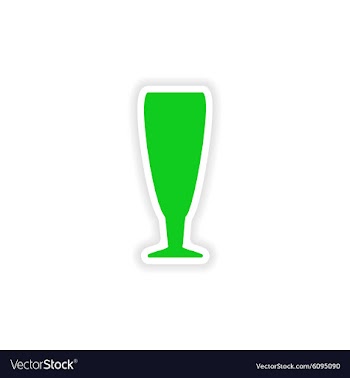 Icon sticker realistic design on paper drinks vector image