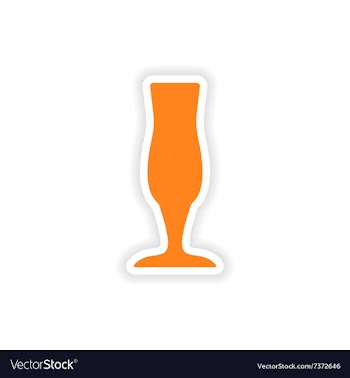Icon sticker realistic design on paper drinks vector image