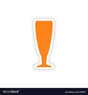 Icon sticker realistic design on paper drinks vector image