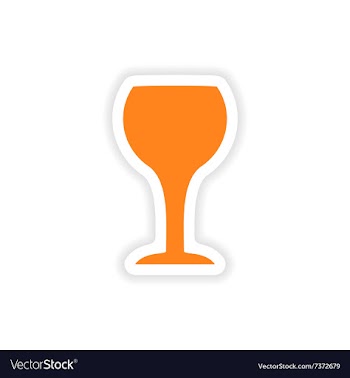 Icon sticker realistic design on paper drinks vector image