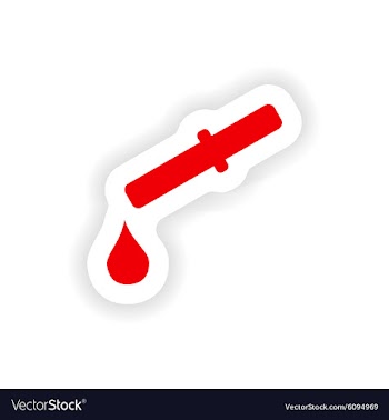 Icon sticker realistic design on paper drop vector image