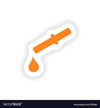 Icon sticker realistic design on paper drop vector image