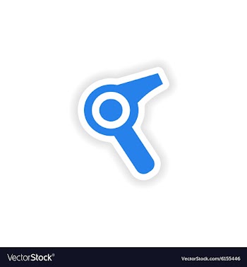 Icon sticker realistic design on paper dryer vector image