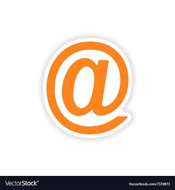 Icon sticker realistic design on paper email icon vector image