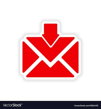 Icon sticker realistic design on paper email vector image
