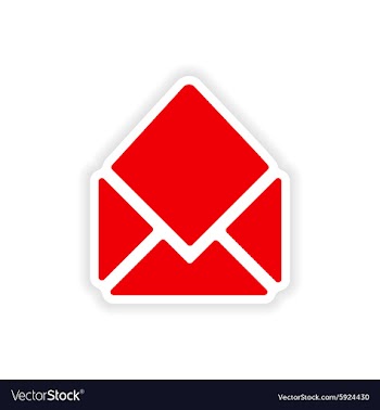 Icon sticker realistic design on paper email vector image