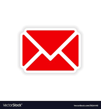 Icon sticker realistic design on paper email vector image