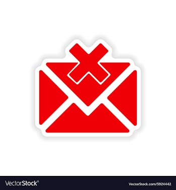Icon sticker realistic design on paper email vector image
