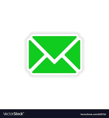 Icon sticker realistic design on paper email vector image