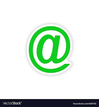 Icon sticker realistic design on paper email vector image