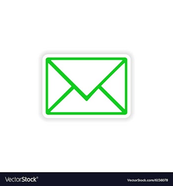 Icon sticker realistic design on paper email vector image