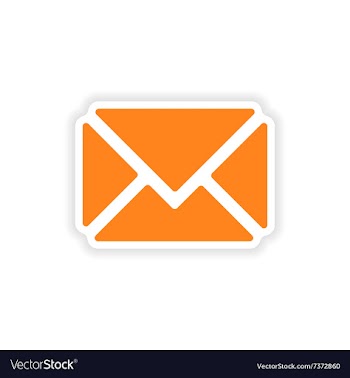Icon sticker realistic design on paper email vector image