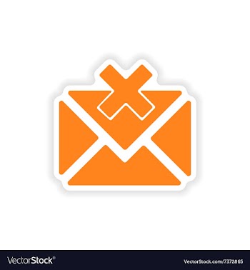 Icon sticker realistic design on paper email vector image