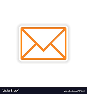 Icon sticker realistic design on paper email vector image